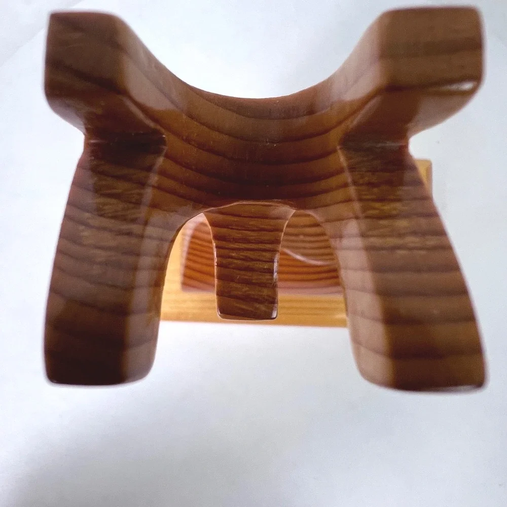 Handcrafted Vtg Wooden Deer Reindeer Signed Glenn D. Wagner MCM‎ Sculpture Cabin